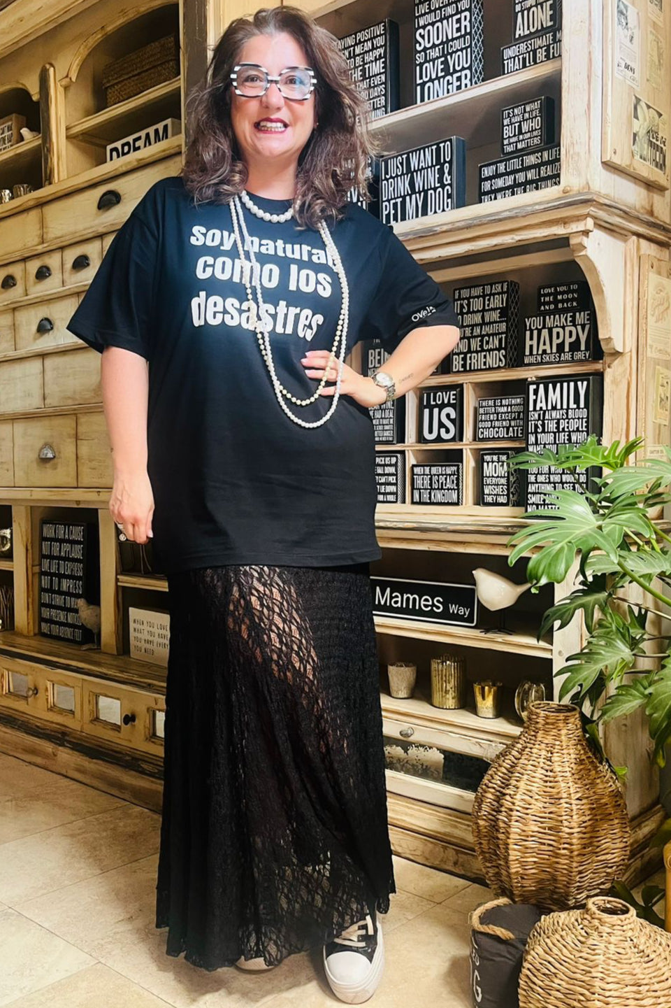 .T-shirt Unisex Oversize BlackMess